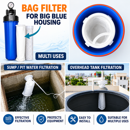 AquaVanta 5 Micron PP Water Filter Bag – 20 Inch (Pack of 2)