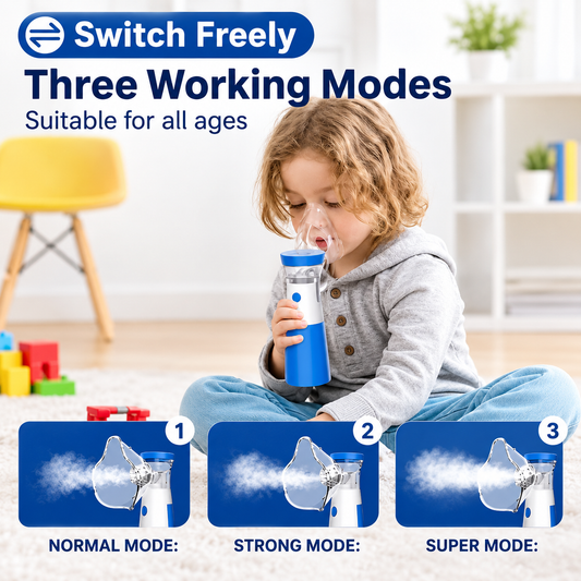 Portable Mesh Nebulizer Machine for Adults & Kids – Handheld, Quiet & Compact