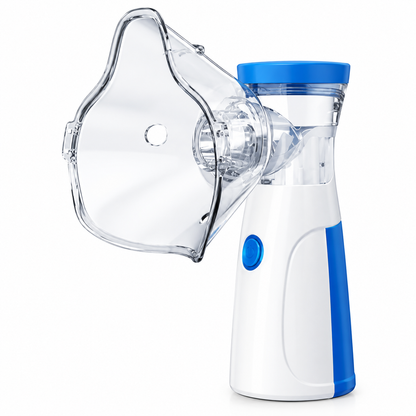 Portable Mesh Nebulizer Machine for Adults & Kids – Handheld, Quiet & Compact